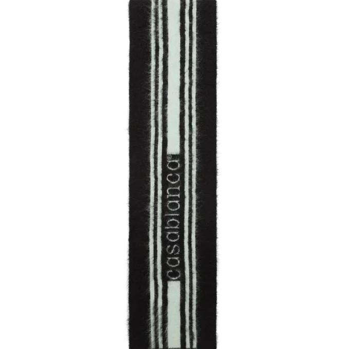 Stripet mohairskjerf