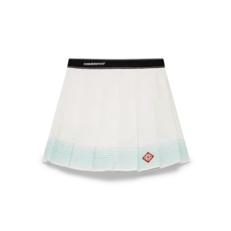 Stripet plissert miniskjørt