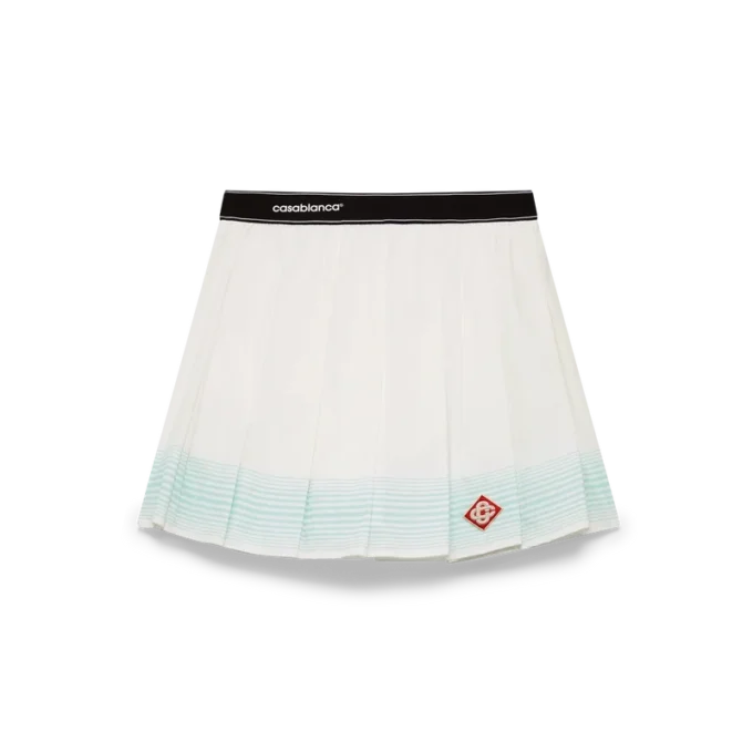 Stripet plissert miniskjørt