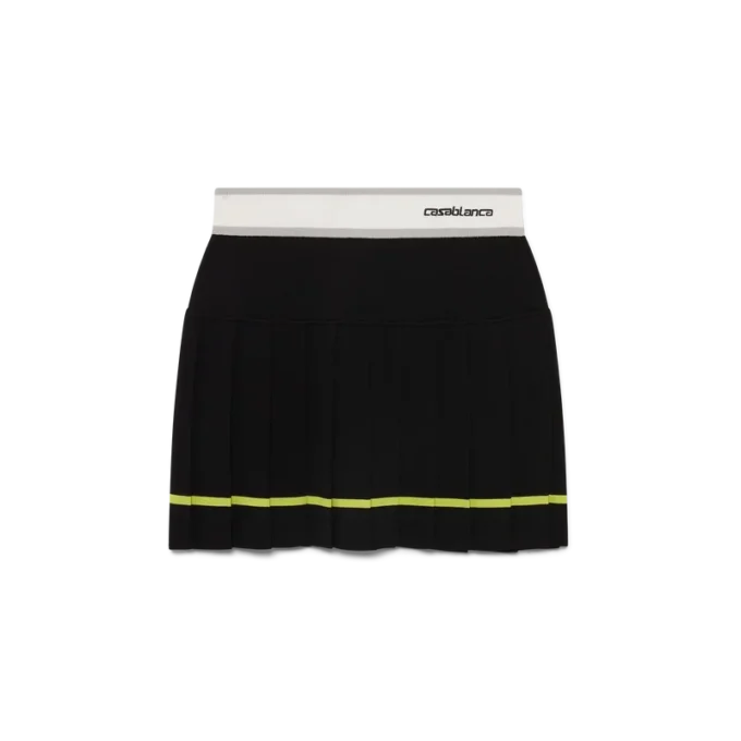 Stripet plissert skjørt