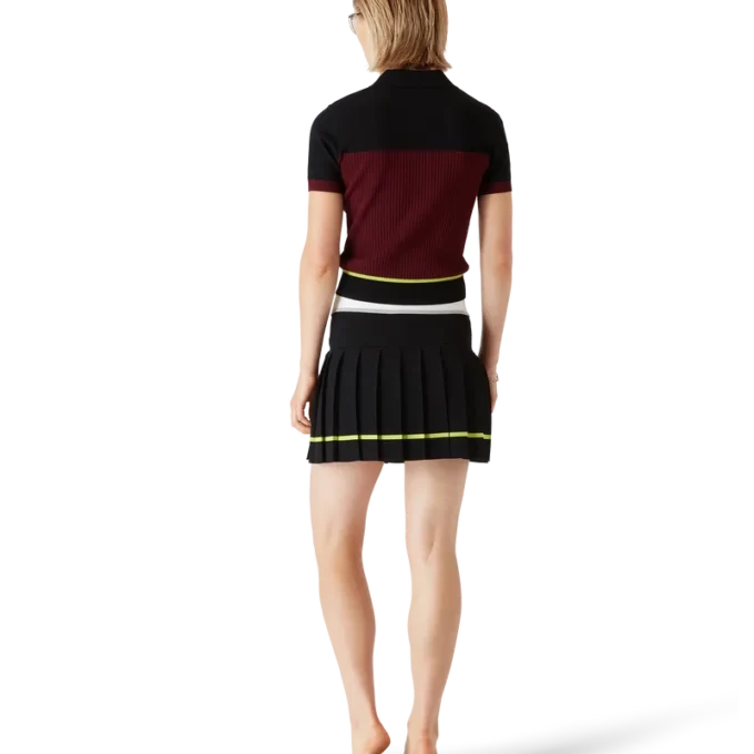 Stripet plissert skjørt