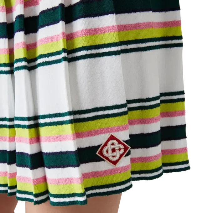 Stripet plissert skjørt