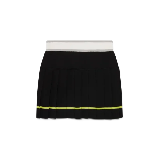 Stripet plissert skjørt