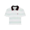 Stripet polo med rynk