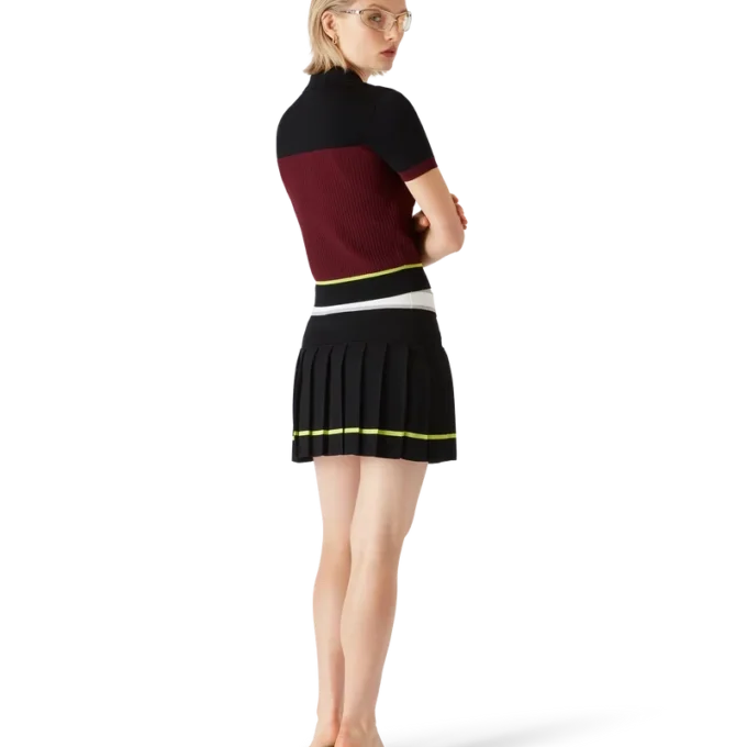 Stripet shorts-skjorte med korte ermer