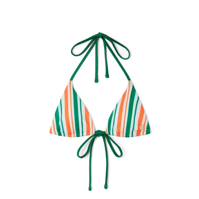 Stripet string-bikinitopp
