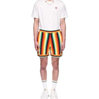 Stripete frottéshorts