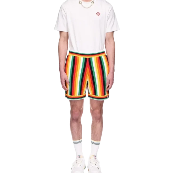 Stripete frottéshorts Stripete frottéshorts