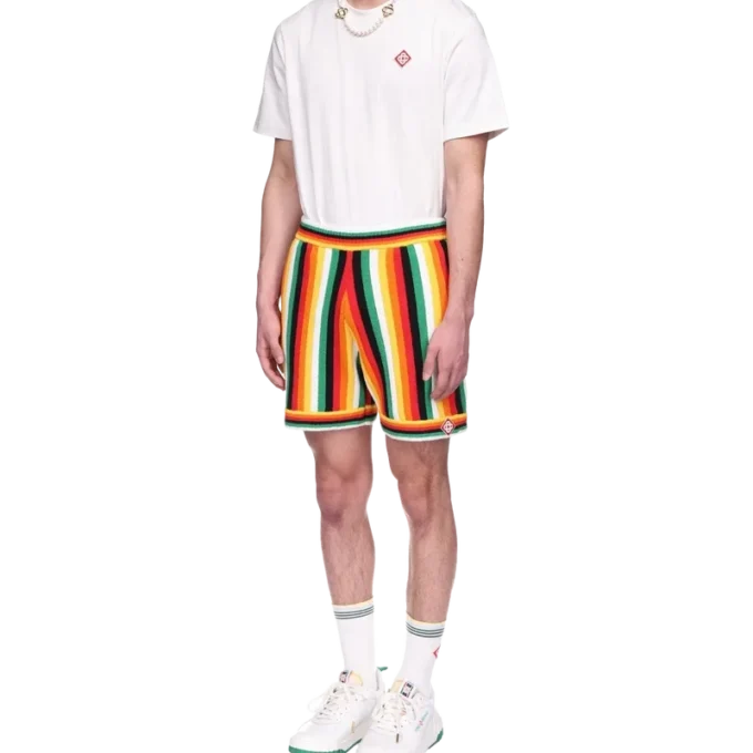 Stripete frottéshorts Stripete frottéshorts