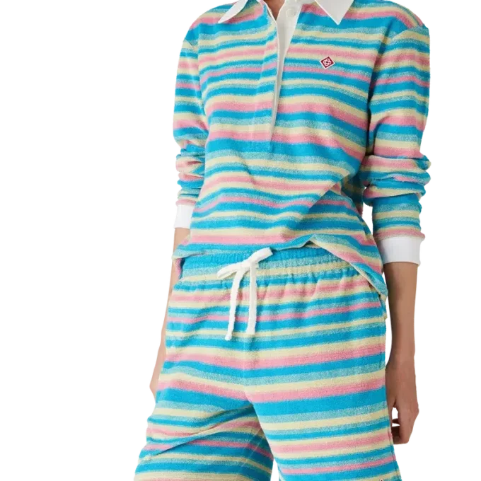 Stripete frottéshorts Stripete frottéshorts