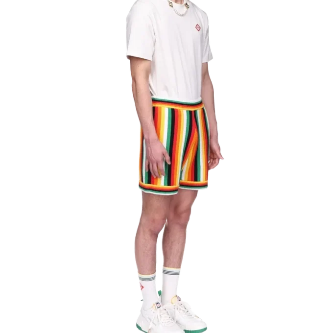 Stripete frottéshorts Stripete frottéshorts