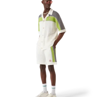 Stripete heklede shorts