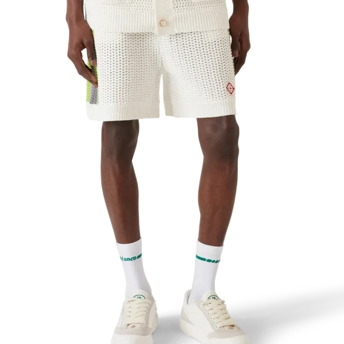Stripete heklede shorts