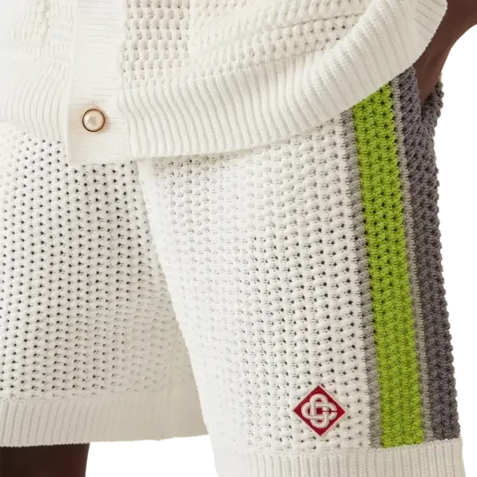 Stripete heklede shorts