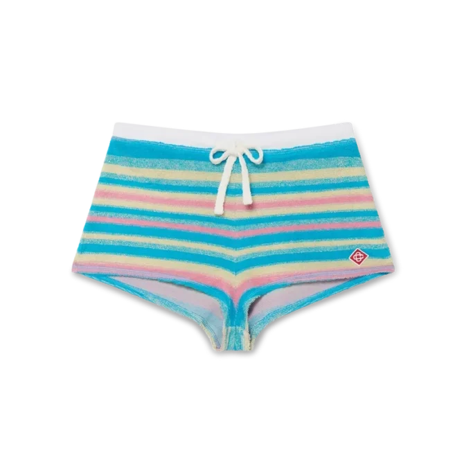 Stripete minishorts i frotté