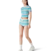 Stripete minishorts i frotté