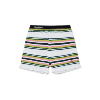 Stripete shorts med rynk