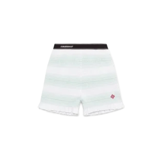 Stripete shorts med rynk