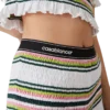 Stripete shorts med rynk