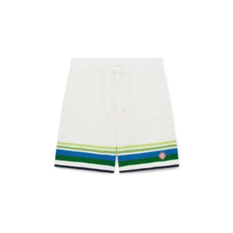 Stripete strikkede shorts