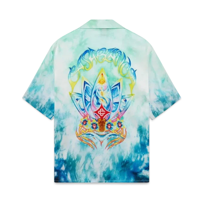 Surf Lotus kortærmet silkeskjorte