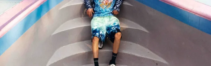 Surf Lotus silke-Shorts