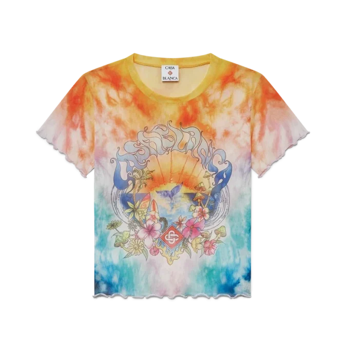 Surf Trip Tie Dye Mesh T-skjorte