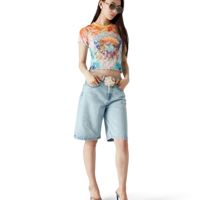 Surf Trip Tie Dye Mesh T-skjorte