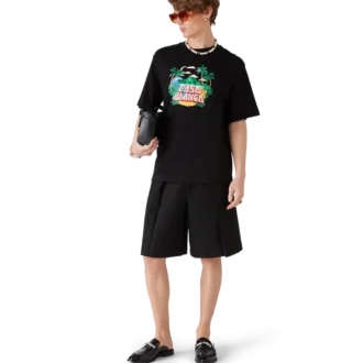 Svart bambus-slip-on-loafer