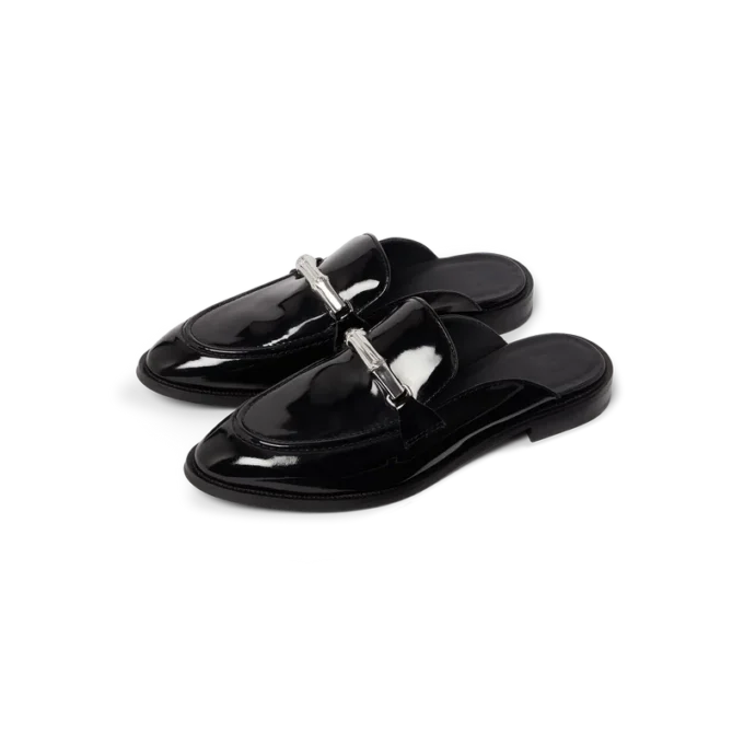 Svart bambus-slip-on-loafer Svart bambus-slip-on-loafer