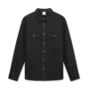 Svart langermet denimskjorte med laser