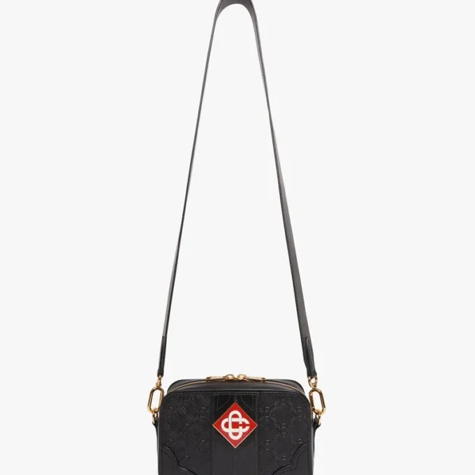 Svart Monogram-veske med skulderrem