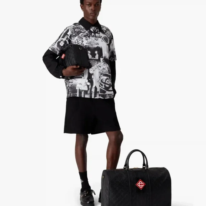 Svart Monogram Weekender-veske