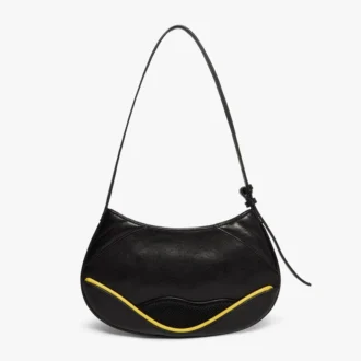 Svart, slank biker-veske