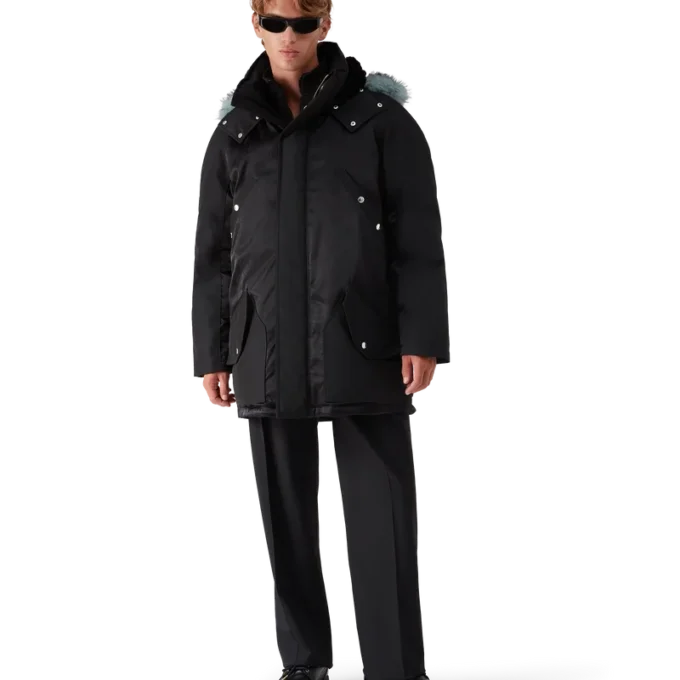 Svarte båtsko i skinn for menn