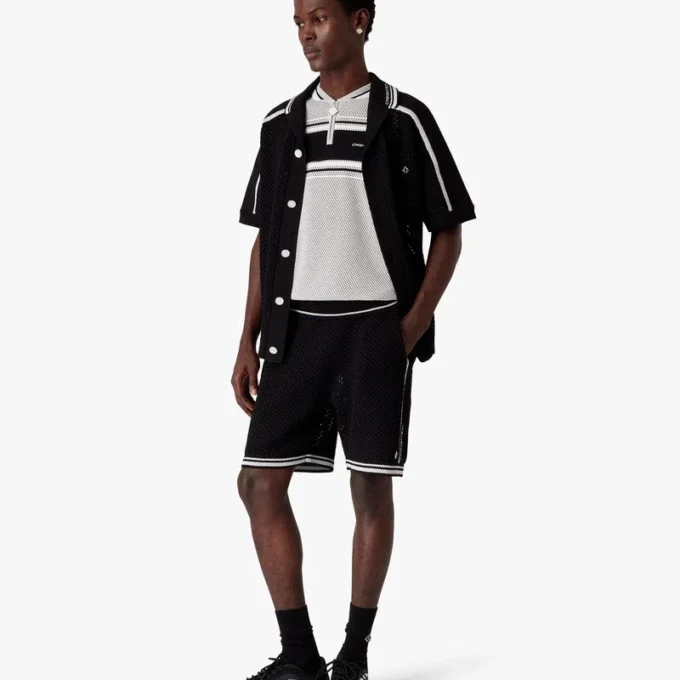 Svarte mesh-shorts