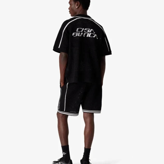 Svarte mesh-shorts