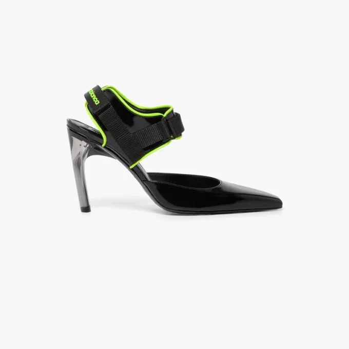 Svarte Raver-pumps i skinn