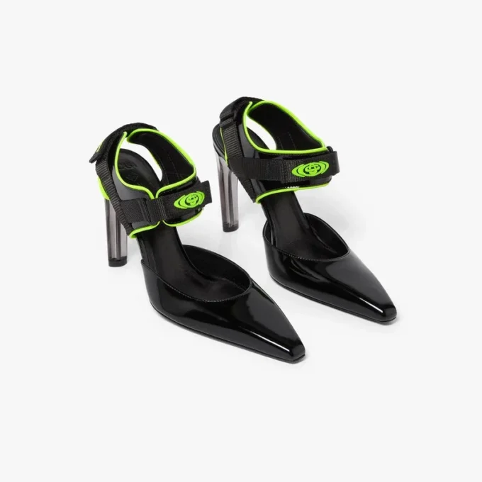 Svarte Raver-pumps i skinn