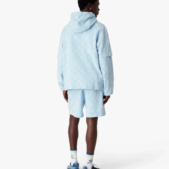 Sweatshorts med applikert monogram