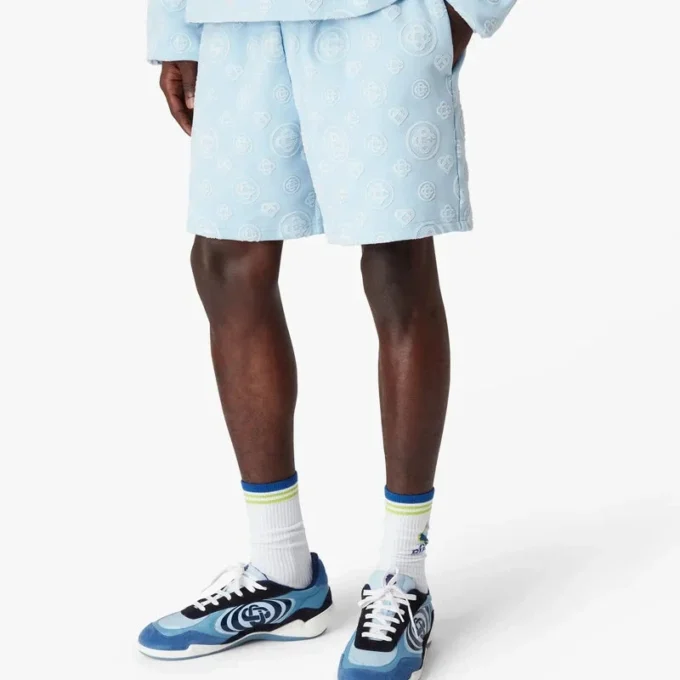 Sweatshorts med applikert monogram