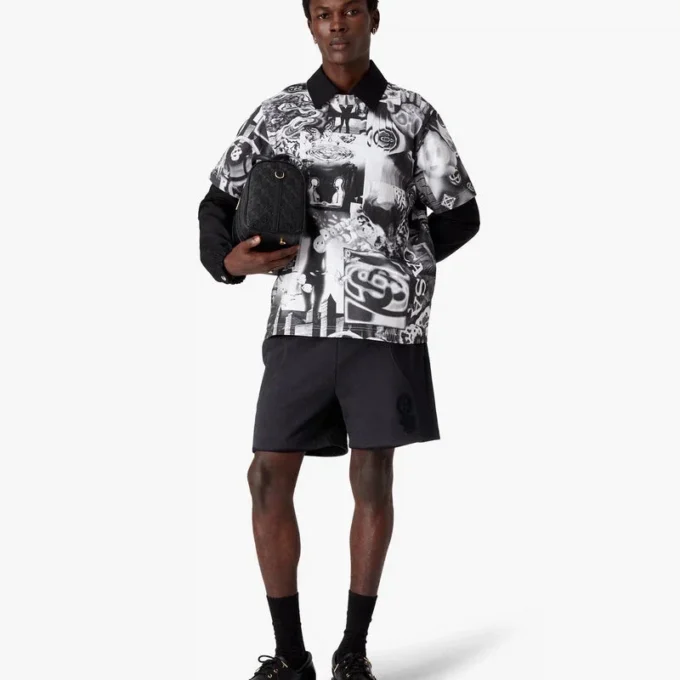 Sweatshorts med flokket Squash-logo