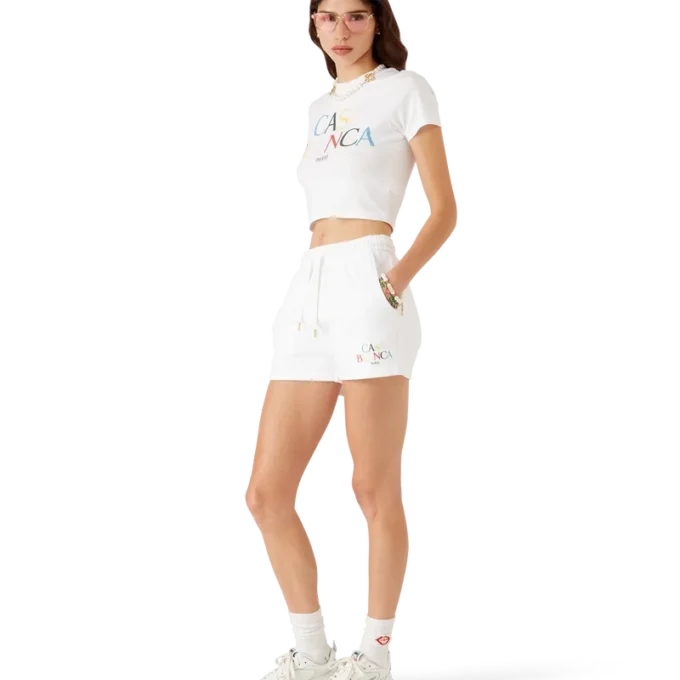 Sweatshorts med stablet logo