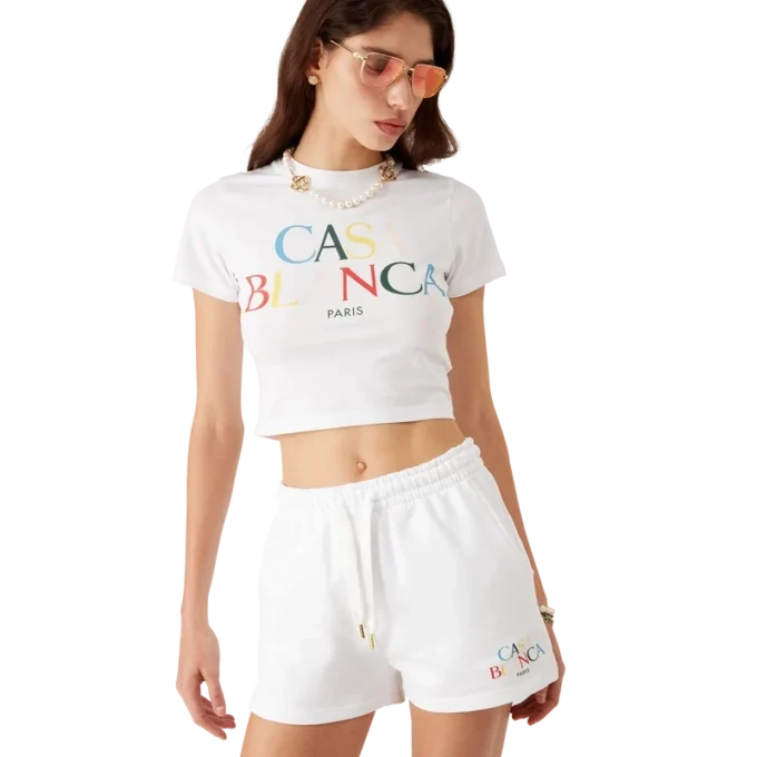 Sweatshorts med stablet logo