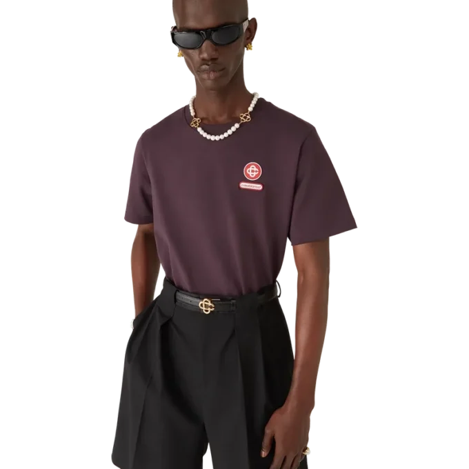 T-skjorte med kort erme og logopatch