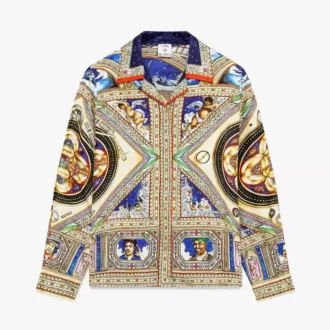 Take Me to Church langermet silkeskjorte med kubansk krage