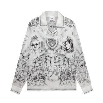 Tattoo langermet silkeskjorte