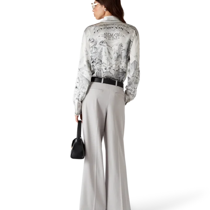 Tattoo langermet silkeskjorte