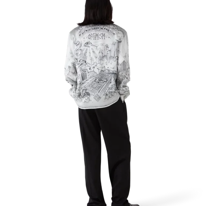 Tattoo langermet silkeskjorte