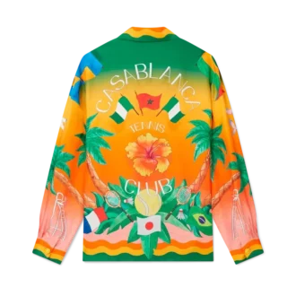 Tennis Club En Fleur silke-skjorte